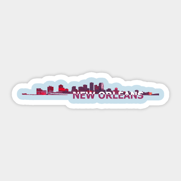 New Orleans Skyline Sticker by artshop77